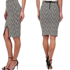 Sam Edelman Pencil Skirt in Tribal Spirit Black & White, size 8